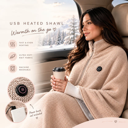 🖤Black Friday Sale 50% OFF!!❄️ Stay Warm All Winter — Portable Electric Heated Blanket Shawl