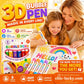 💥LAST DAY BUY 1 GET 1 FREE!!🎁🔮Magic Pen – Draw 3D with one stroke!🎄 DIY Bubble Popcorn Drawing Pens 🔥