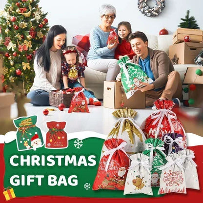 🎅Christmas Hot Sale 49% OFF🎁50K+ SOLD!🏆Drawstring Christmas Gift Bags (Biodegradable)🎁