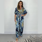 🍀2024 NEW - 49% OFF🔥Women's Leaf Print Elastic Waist Jumpsuits