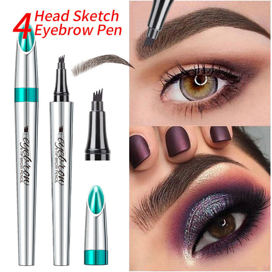 Waterproof 3D tattoo pencil with 4 fork tips for microblading (🔥 Buy 1 get 1 free)