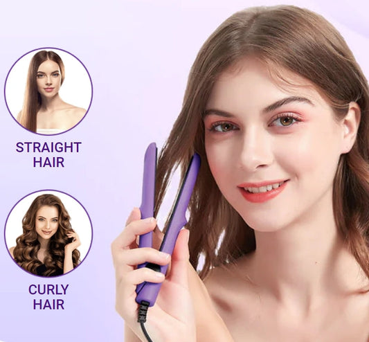 🔥Buy 2 Get 10%🔥2-in-1 Mini Curling Wand & Flat Iron Hair Straightener & Free Shipping