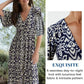 🔥Vacation Casual Print V-Neck Waist Wrap Long Dress - FREE SHIPPING