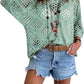 🔥💐SPRING DAY SALE - ONLY £19.99!!⚡50K+ SOLD!✨Womens Bohemian-Inspired Beige Crochet Top with V-Neck