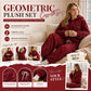 ⏳LAST DAY SALE ONLY ￡25.99!!🔥🍂 Embossed Geometric Plush Set – Timeless Comfort & Effortless Style For Every Occasion