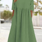 🔥Women's Casual Crew Neck Pocket Smocked Cotton Dress