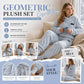 ⏳LAST DAY SALE ONLY ￡25.99!!🔥🍂 Embossed Geometric Plush Set – Timeless Comfort & Effortless Style For Every Occasion