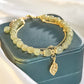 🌕Buy 2 SAVE 10%🍃Hetian Jade Gold Leaf Bracelet