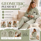 ⏳LAST DAY SALE ONLY ￡25.99!!🔥🍂 Embossed Geometric Plush Set – Timeless Comfort & Effortless Style For Every Occasion