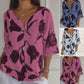 Printed V-neck Tunic Top