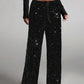 💖Christmas Great Deal 50% OFF🥰Women's Sequin Sparkle Wide Leg Pants with Elastic Waistband