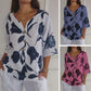 Printed V-neck Tunic Top