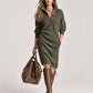 🔥 HALF PRICE 👗 Casual Knitted Stand Collar Long Dress With Pockets