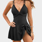 2026 NEW ✨V-Neck Side-Slit One-Piece Swimdress👗