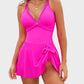 2026 NEW ✨V-Neck Side-Slit One-Piece Swimdress👗
