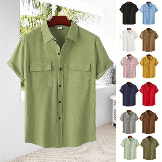 Men's Linen Short Sleeve Shirt