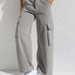 Adjustable Straight Fit Cargo Pants