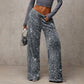 💖Christmas Great Deal 50% OFF🥰Women's Sequin Sparkle Wide Leg Pants with Elastic Waistband