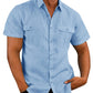 Stretch Shirt  Short Sleeve Shirt with Pockets