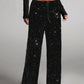 💖Christmas Great Deal 50% OFF🥰Women's Sequin Sparkle Wide Leg Pants with Elastic Waistband