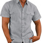 Stretch Shirt  Short Sleeve Shirt with Pockets