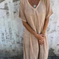 🔥Hot SALE 49% OFF🔥Women's Loose V-neck cotton linen dress