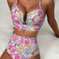 2026 NEW 👙V-NECK PRINTED HIGH-WAISTED TWO-PIECE SWIMSUIT
