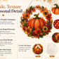 🔥Halloween Pre-sale🍂NEW✨Autumn Harvest Pumpkin Diamond Art Hanging Ornament Kit