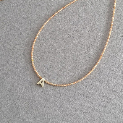 📢Buy 1 Get 1 Free📢⏰Romantic Initial Beaded Choker Necklace🐚