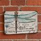 ❤️New🏡Dragonfly Memorial Garden Sign – “Those We Love Don’t Go Away” Sympathy Gift, Remembrance Outdoor Decor
