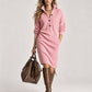 🔥 HALF PRICE 👗 Casual Knitted Stand Collar Long Dress With Pockets