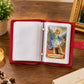 ✝🙏Catholic Faux Leather Holy Card Holder – Pocket Prayer Card Organizer with Snap Closure