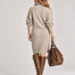 🔥 HALF PRICE 👗 Casual Knitted Stand Collar Long Dress With Pockets