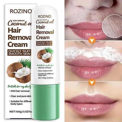 Buy 2 Get 1 Free✨Coconut Oil Depilatory Cream,Gentle Hair Removal for All Skin Types🥥