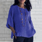 Fashion solid color cotton linen top