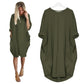 🎉Hot sale💝 Women Casual Loose Pocket Long Sleeves Dress