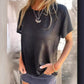 Hot Stamping Round Neck Short Sleeve T-shirt for Women
