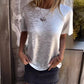 Hot Stamping Round Neck Short Sleeve T-shirt for Women