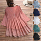 🌸🔥New solid color hollow lace women's shirt