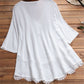 🌸🔥New solid color hollow lace women's shirt