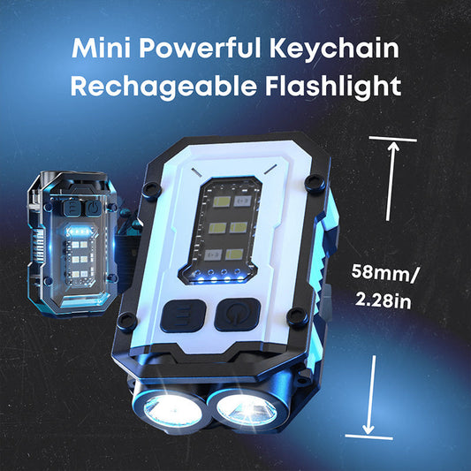 Mini Powerful Keychain Rechageable LED Flashlight