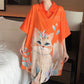 🔥MORE STYLES - 49% OFF😻Thin Mid-Length Cat Pajama Dress
