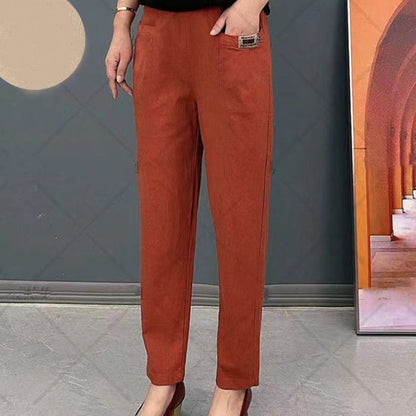 Limited time 49% OFF⏳Women's Elastic Waist Cotton Pants