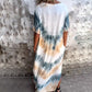 Casual Loose Printed V-Neck Long Dress