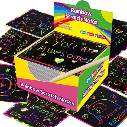 🌈DIY Creative Rainbow Scratch Paper Art Set