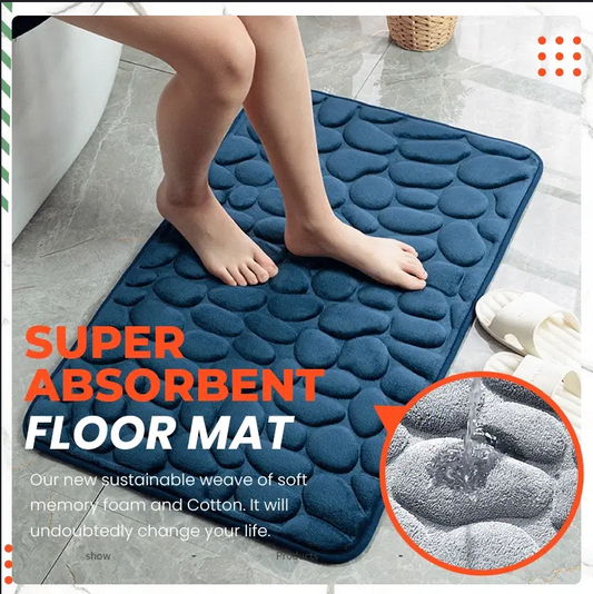 🎁Hot Sale🎁Cobblestone Embossed Bathroom Bath Mat