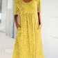 🎁2024 New Year Hot Sale🎁Casual Women Scoop Neck Floral Dress (with pockets)