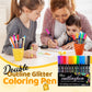 🎅Christmas Special Deals £7.99!!⚡50K+ SOLD!🎁Double Outline Glitter Coloring Pen Set