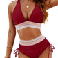 ✨Limited time offer - 59% OFF👙High Waisted Tummy Control Color Block Bikini Sets