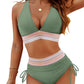 ✨Limited time offer - 59% OFF👙High Waisted Tummy Control Color Block Bikini Sets